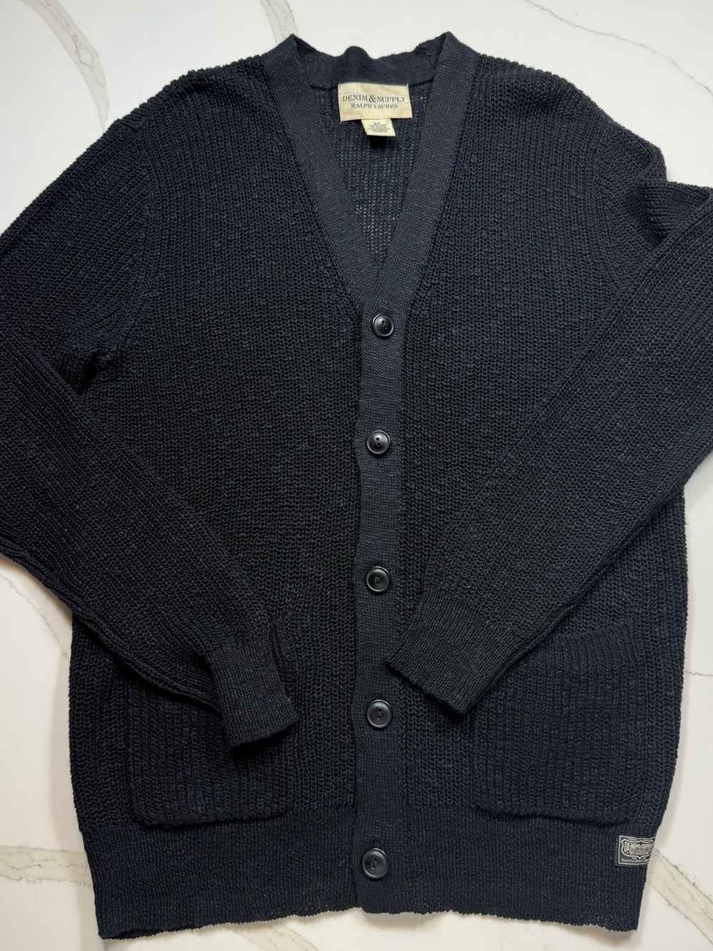 Denim & Supply Ralph Lauren Women’s Navy Button Cardigan Sweater